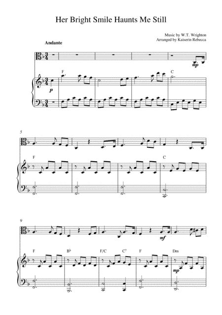 Her Bright Smile Haunts Me Still (arr. Kaiserin Rebecca)
