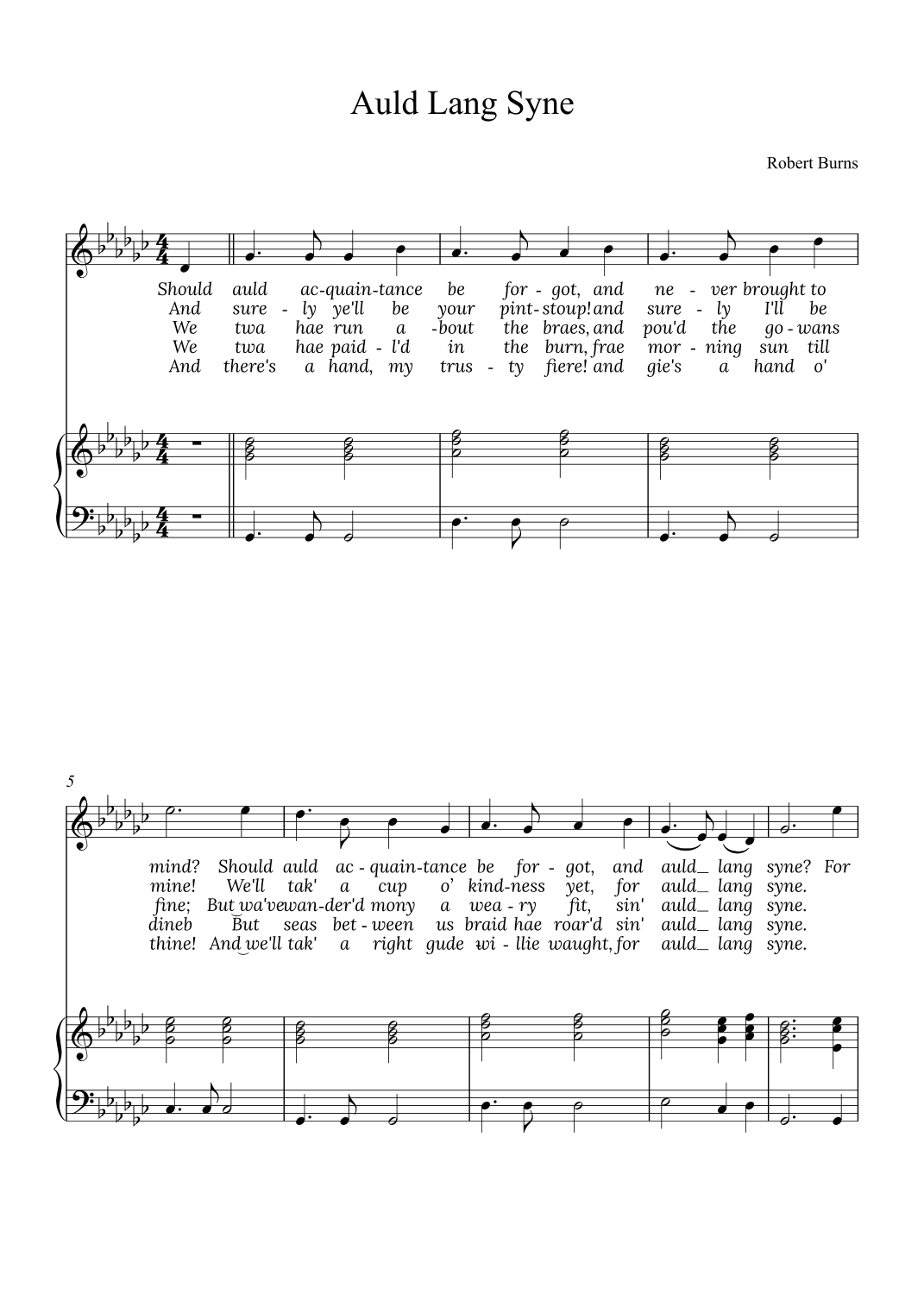 Auld Lang Syne (arr. Alex Nunes Rodrigues)