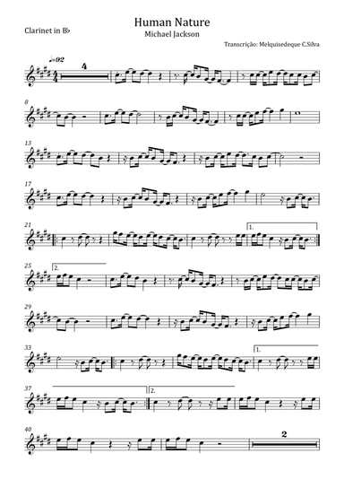 Human Nature (arr. Melquisedeque C.Silva)