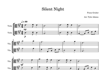 Silent Night (Viola Duet) (arr. Tyler Adams)