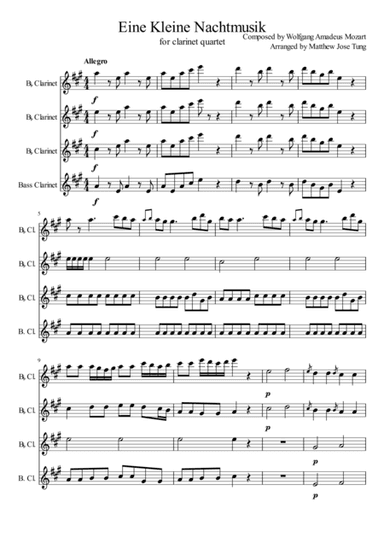 Eine Kleine Nachtmusik (arr. Matthew Jose Tung)