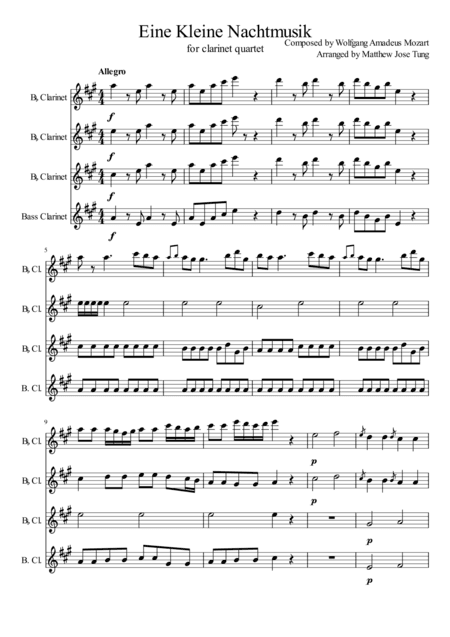 Eine Kleine Nachtmusik (arr. Matthew Jose Tung)