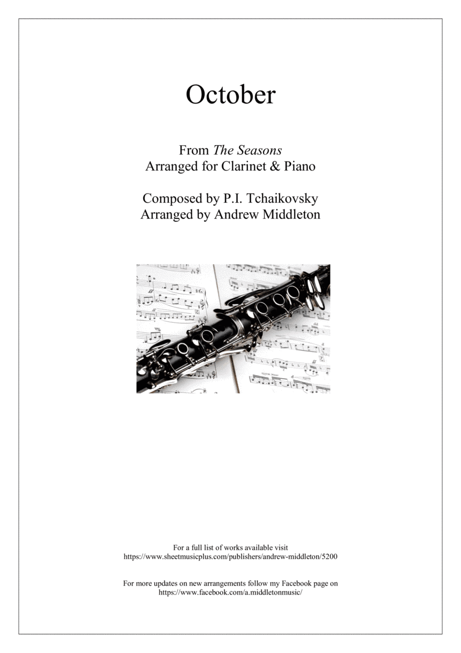 "October" from The Seasons arranged for Clarinet & Piano (arr. Andrew Middleton)