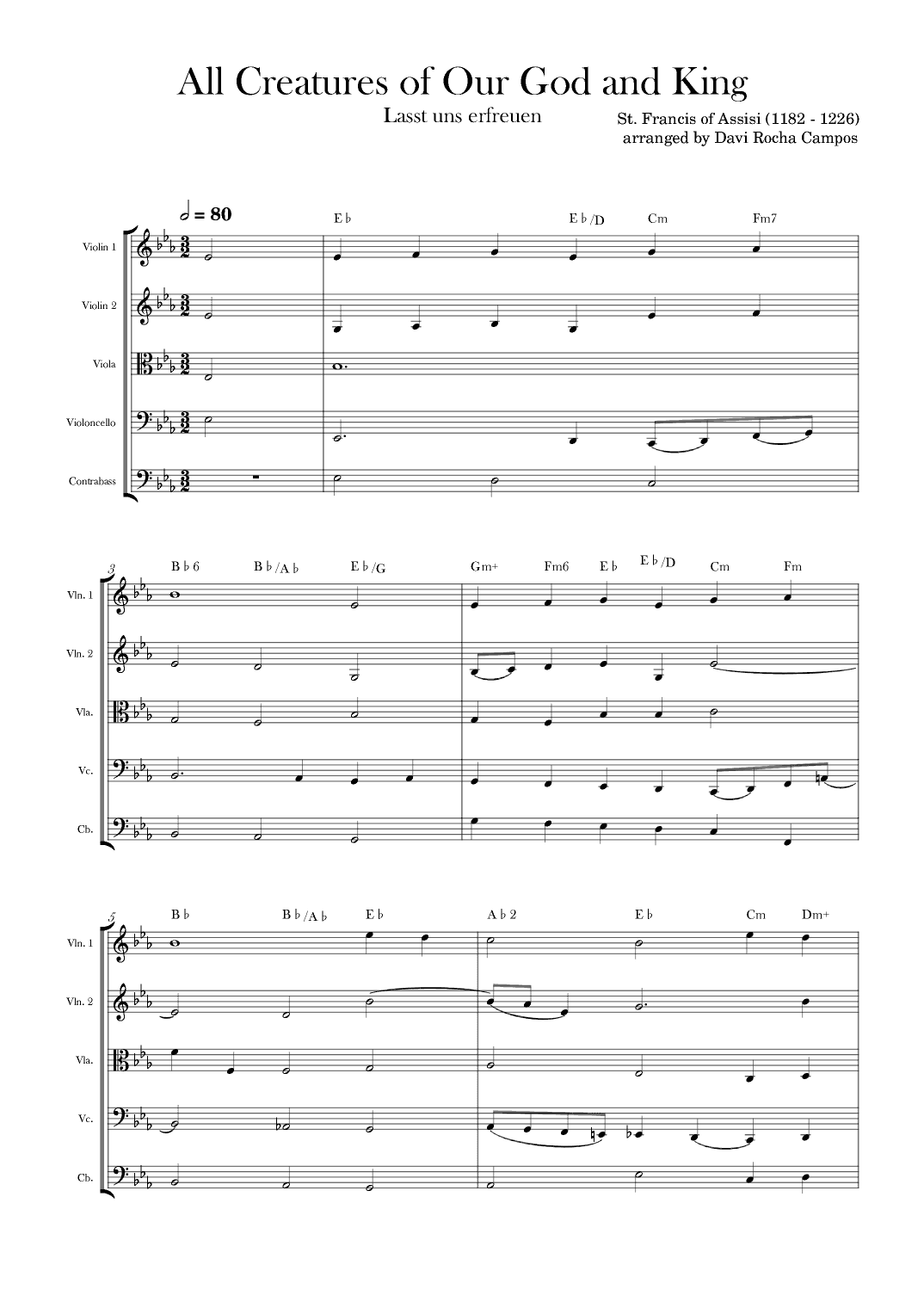 All Creatures of Our God and King (arr. Davi Rocha Campos)