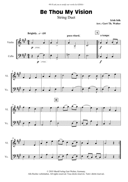 Be Thou My Vision (arr. Gert Th. Walter)