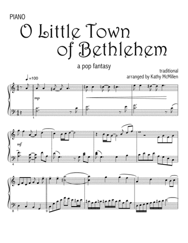 O Little Town of Bethlehem - a pop fantasy (arr. Kathy McMillen)