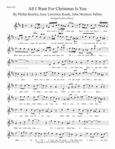 All I Want For Christmas Is You (arr. Kevin Busse)