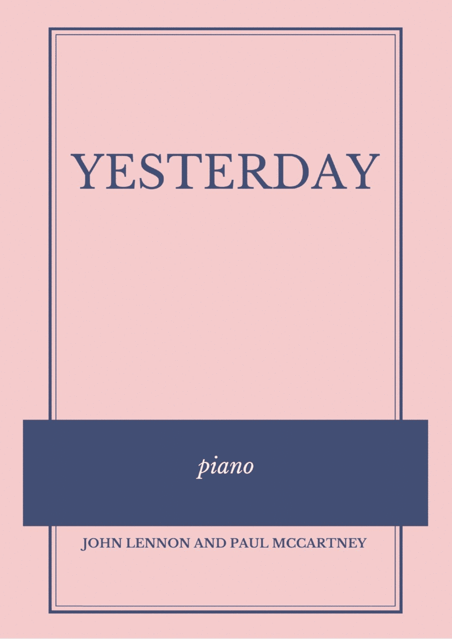 Yesterday (arr. Guilherme Sudre)