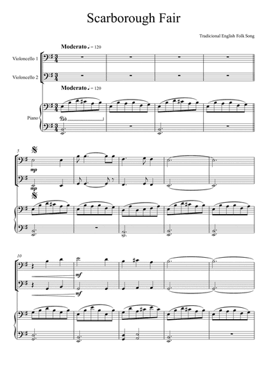 Scarborough Fair - Traditional English Folk Song (Violoncello Duet) (arr. André Laitano)