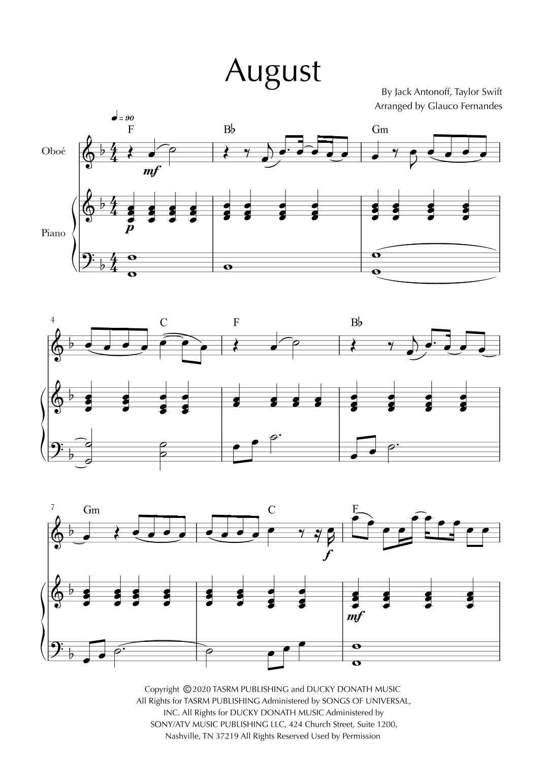 August (arr. Glauco Fernandes)