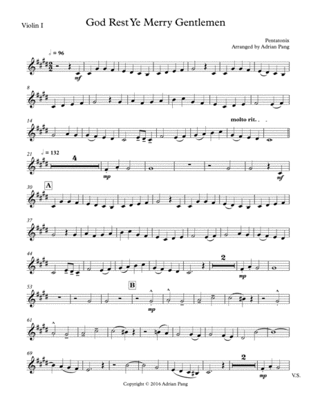 God Rest Ye Merry Gentlemen (arr. Adrian Pang, Pentatonix)