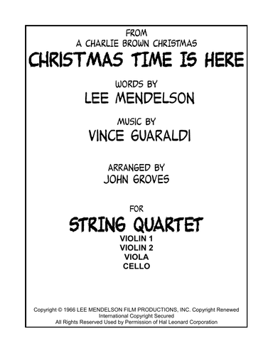 Christmas Time Is Here (arr. John Groves)