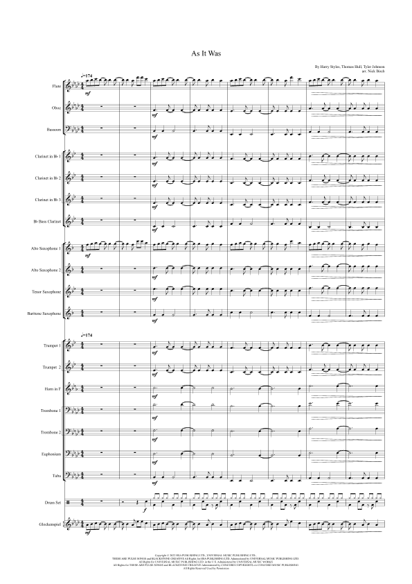 As It Was (arr. Nick Birch)