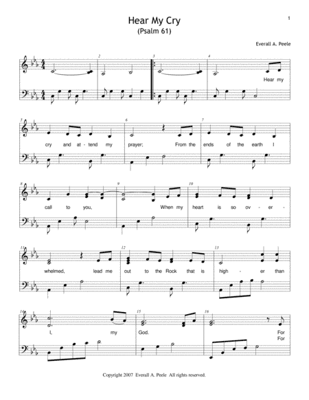 Hear My Cry (Psalm 61)
