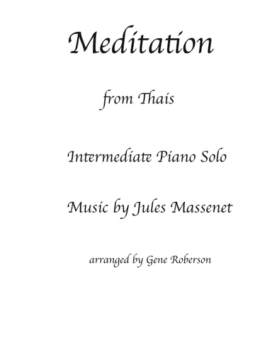 Meditation from Thais (arr. Gene Roberson)