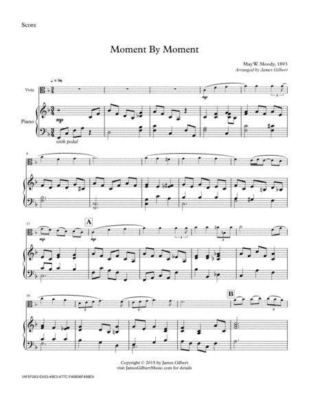 Moment By Moment (arr. James Gilbert)