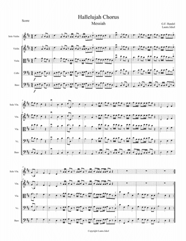 String Orchestra Arrangement of Hallelujah Chorus from Messiah by G.F. Handel (arr. Laura Jekel)