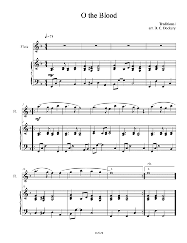 O the Blood (Flute Solo with Piano Accompaniment) (arr. B. C. Dockery)