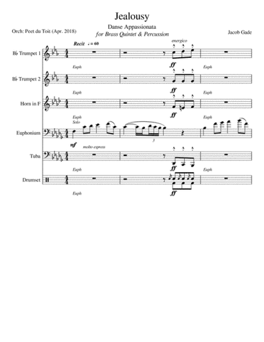 Jalousie (tango Tzigane) (arr. Peet du Toit)
