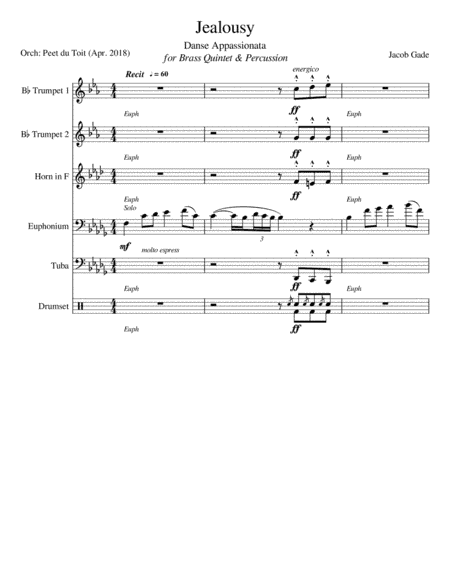 Jalousie (tango Tzigane) (arr. Peet du Toit)