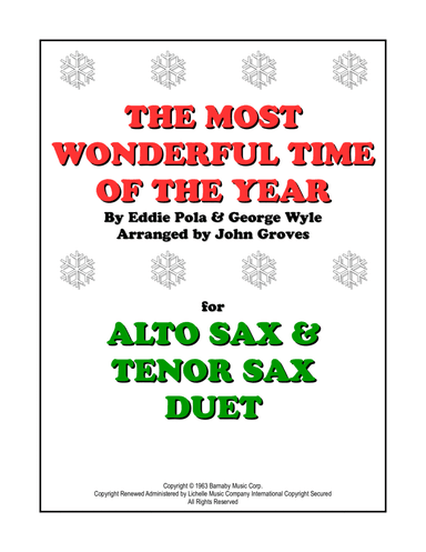 The Most Wonderful Time Of The Year (arr. John Groves)