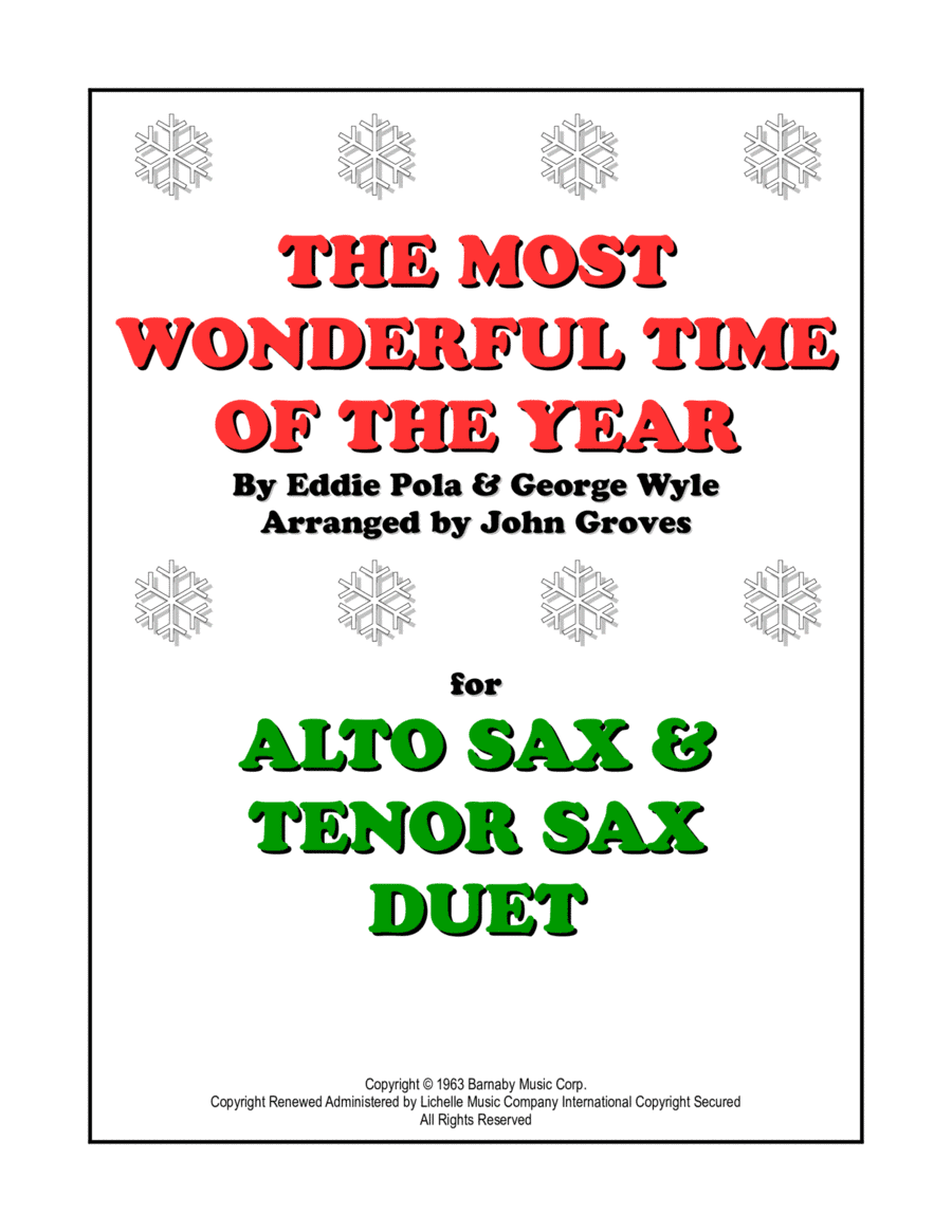 The Most Wonderful Time Of The Year (arr. John Groves)
