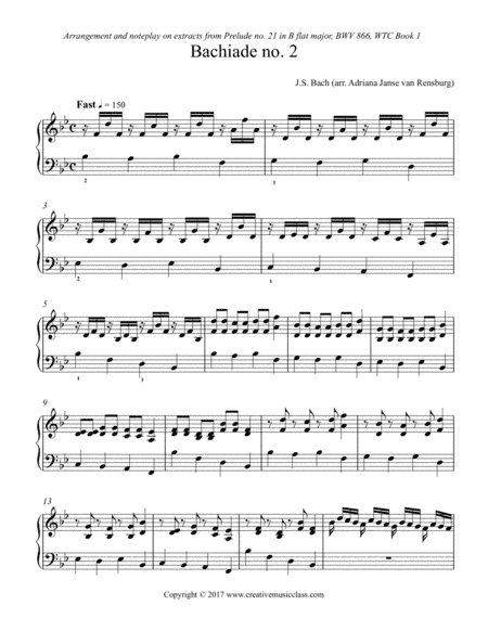Bachiade no. 2 (arr. Adriana Janse van Rensburg)