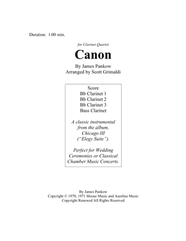 Canon (arr. Scott Grimaldi)