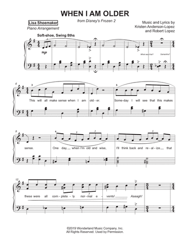 When I Am Older (arr. Lisa Shoemaker)