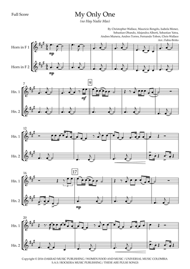 My Only One (no Hay Nadie Mas) (arr. Ottirb Sage)