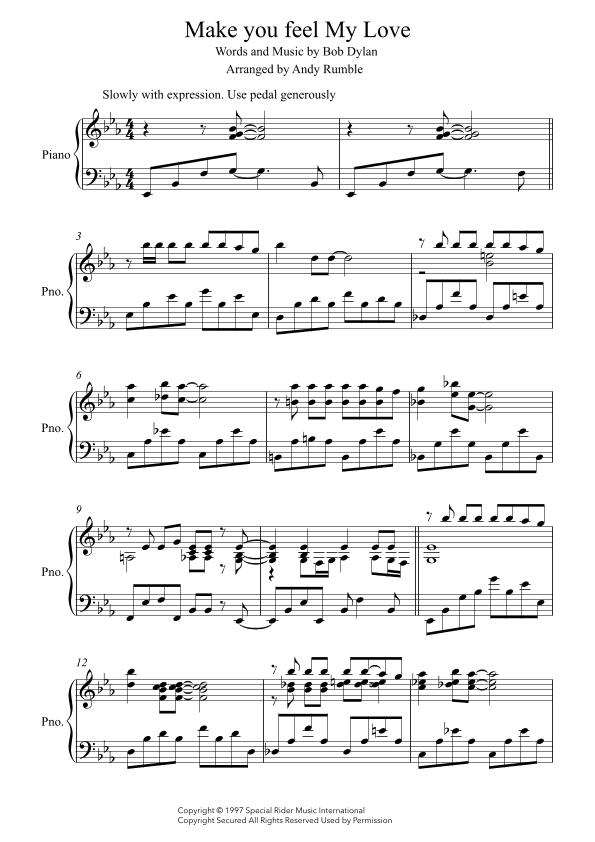 Make You Feel My Love (arr. Andy Rumble)