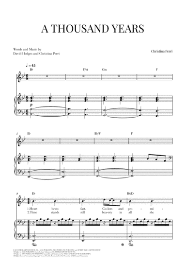 A Thousand Years (arr. Cadenza Editions)