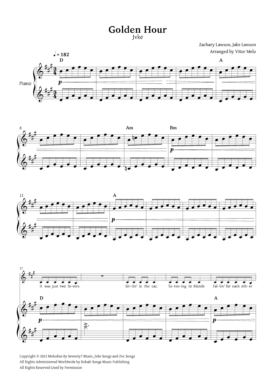Golden Hour (arr. Vitor Melo)