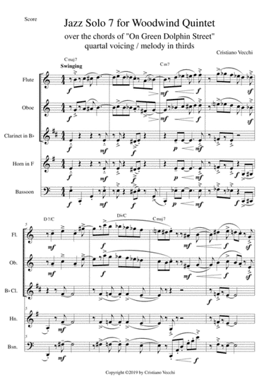 Jazz Solo 7 for Woodwind Quintet