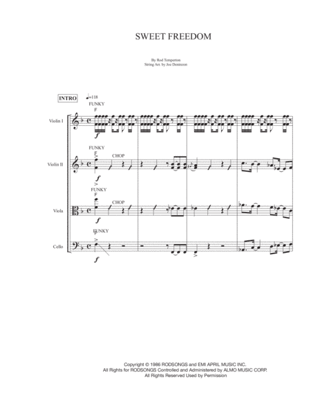 Sweet Freedom (arr. Joe Deninzon)