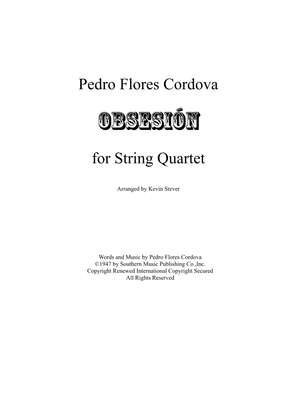 Obsesion (arr. Kevin Stever)