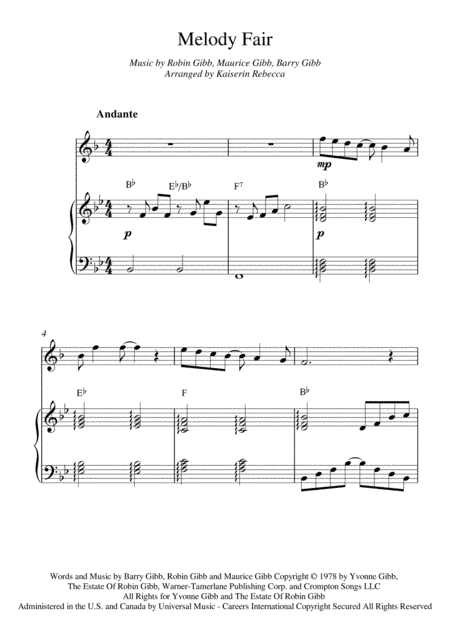 Melody Fair (arr. Kaiserin Rebecca)