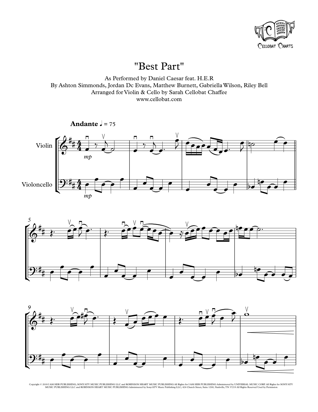 Best Part (arr. Sarah Cellobat Chaffee)