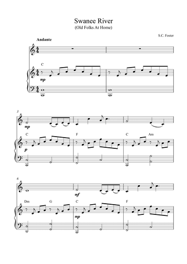 Swanee River (Old Folks at Home) (arr. Kaiserin Rebecca)
