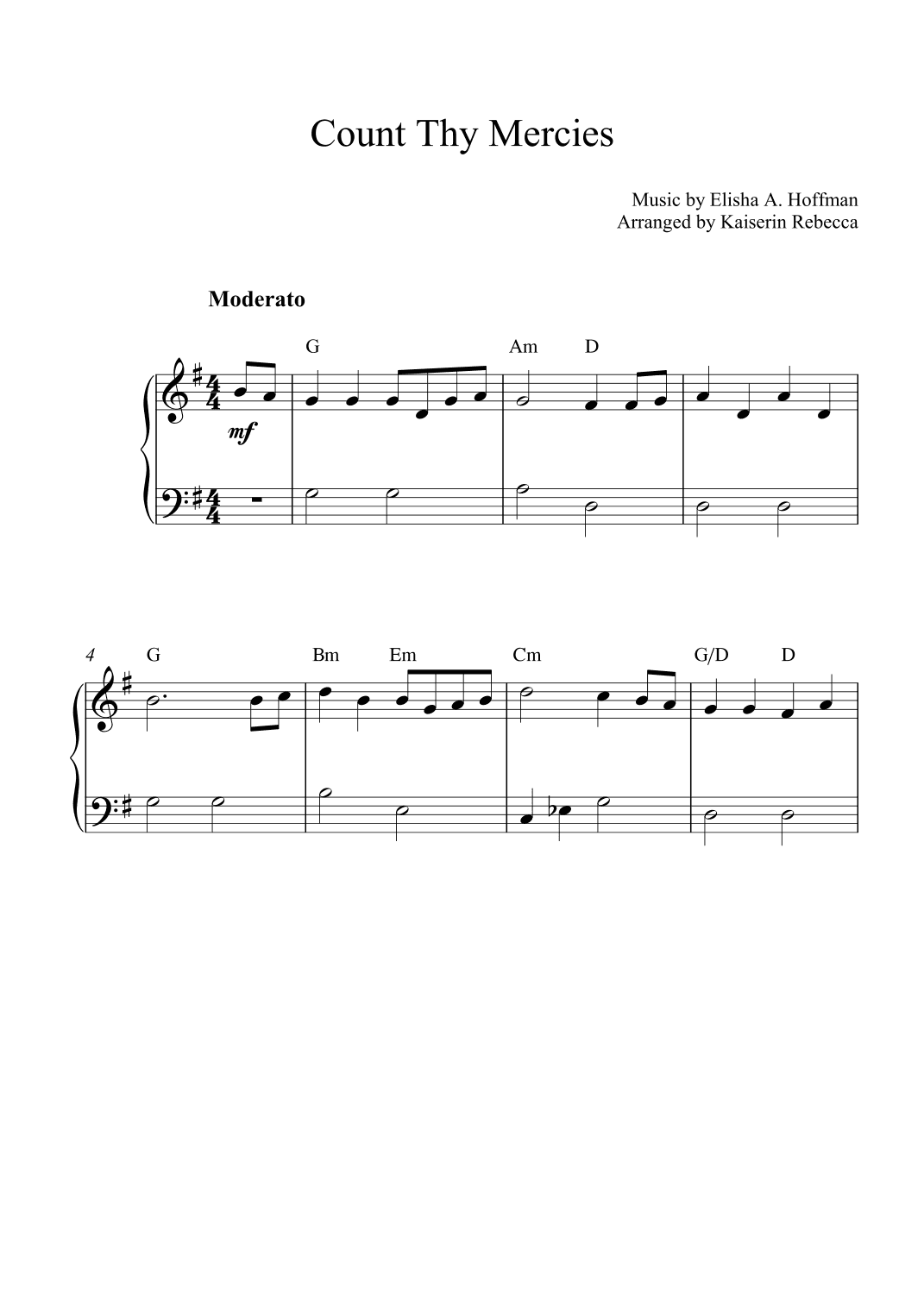 Count Thy Mercies (arr. Kaiserin Rebecca)