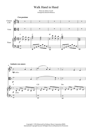 Walk Hand In Hand (arr. Kaiserin Rebecca)