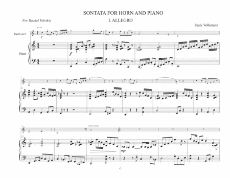 Sonata for Horn and Piano