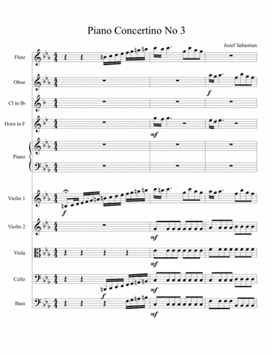 Piano Concertino No 3 Jozef Sebastian