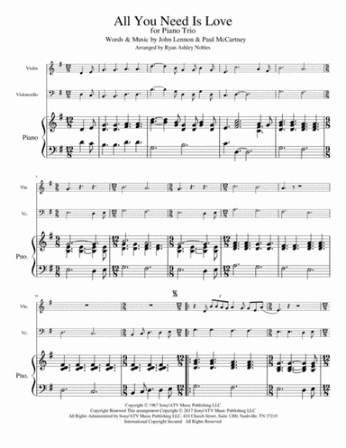 All You Need Is Love (arr. Ryan Ashley Nobles)