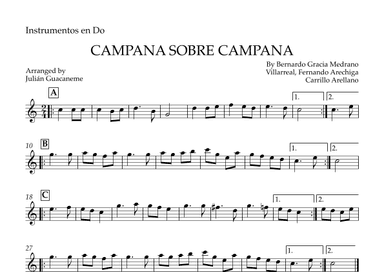 Campana Sobre Campana (arr. Julian Guacaneme)