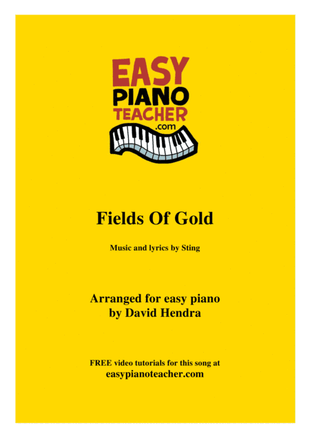 Fields Of Gold (arr. David Hendra, easypianoteacher.com)