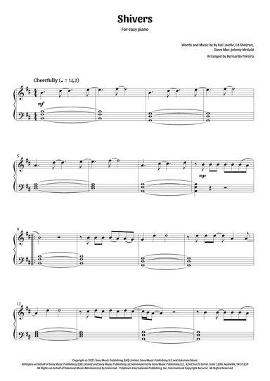 Shivers (arr. Bernardo Pereira)