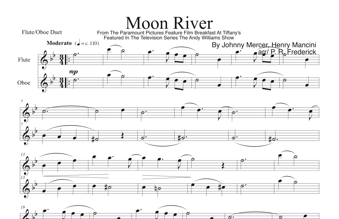 Moon River (arr. P. R. Frederick)