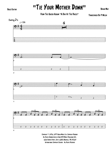 Tie Your Mother Down (arr. Accubass)