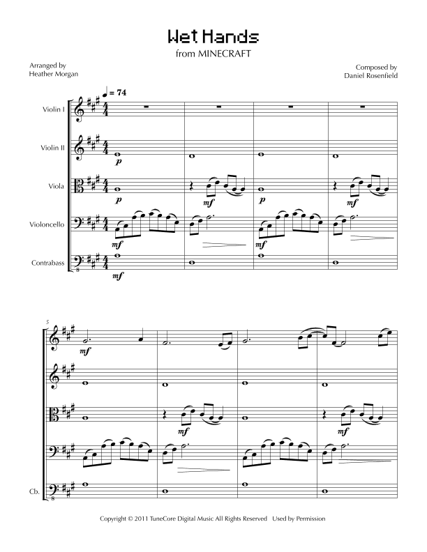 Wet Hands (arr. Heather Morgan)